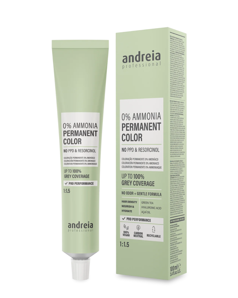 7COA007 - Andreia - Tinta Cabelo AP VEG PERM 0% AMMONIA 1:1.5 - 100ml
