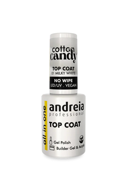 Andreia - Cotton Candy Top Coat 01 Milky White