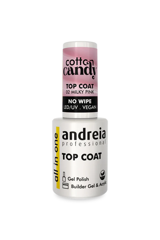 Andreia- Cotton Candy Top Coat 02 Milky Pink